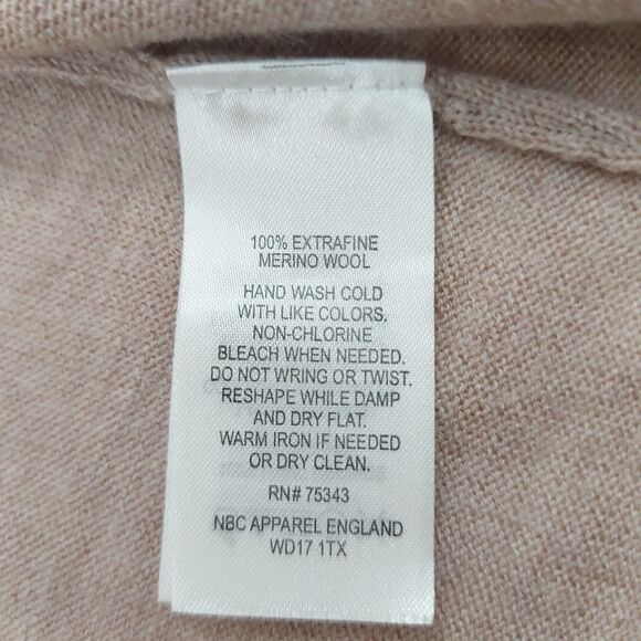 Cynthia Rowly Open Cardigan Womens Medium Brown Knitted Extra Fine Merino Wool - Picture 9 of 11